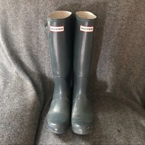 Tall Hunter Rain Boots - Grey